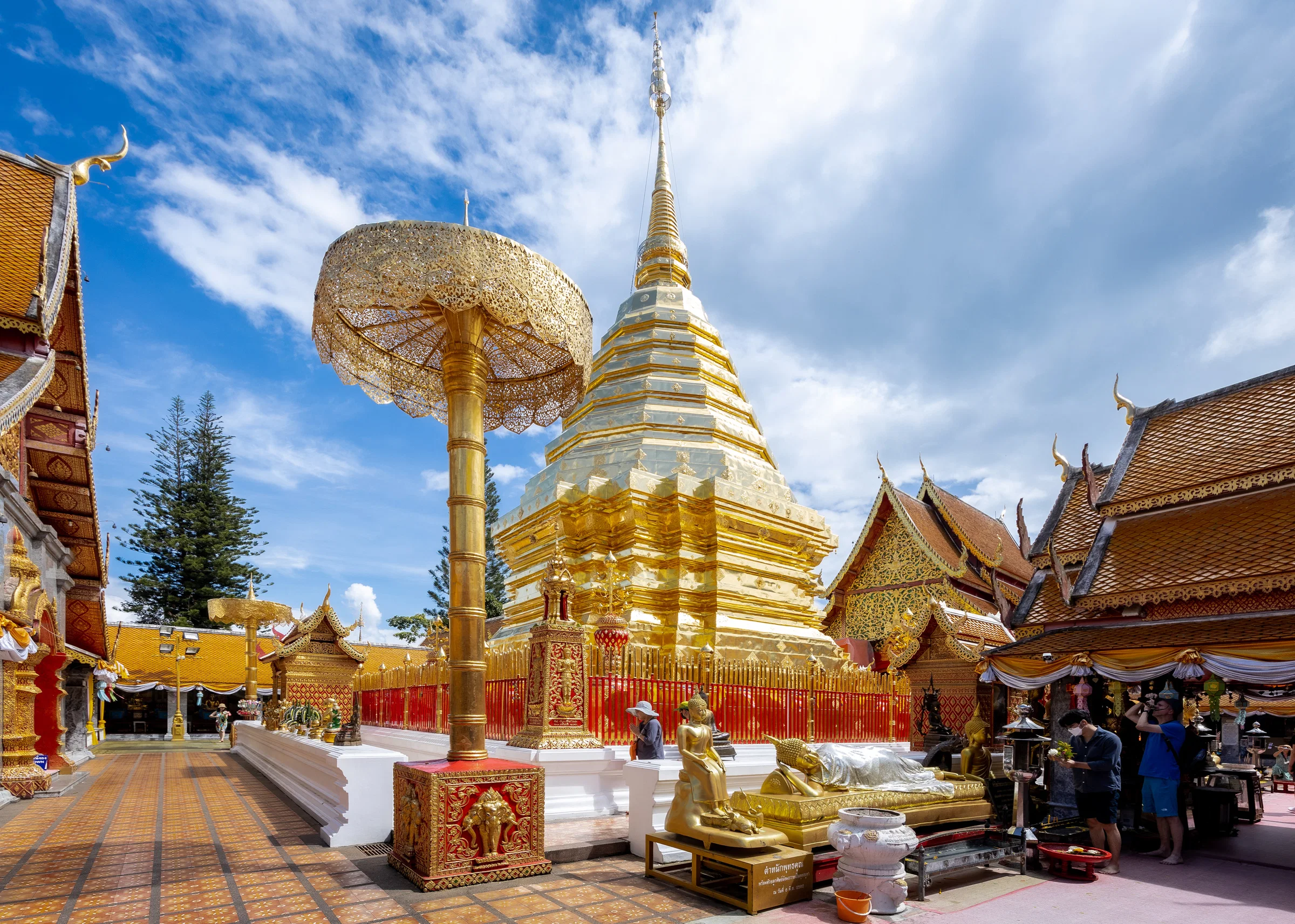 The golden chedi of Wat Phra That Doi Suthep above Chiang Mai