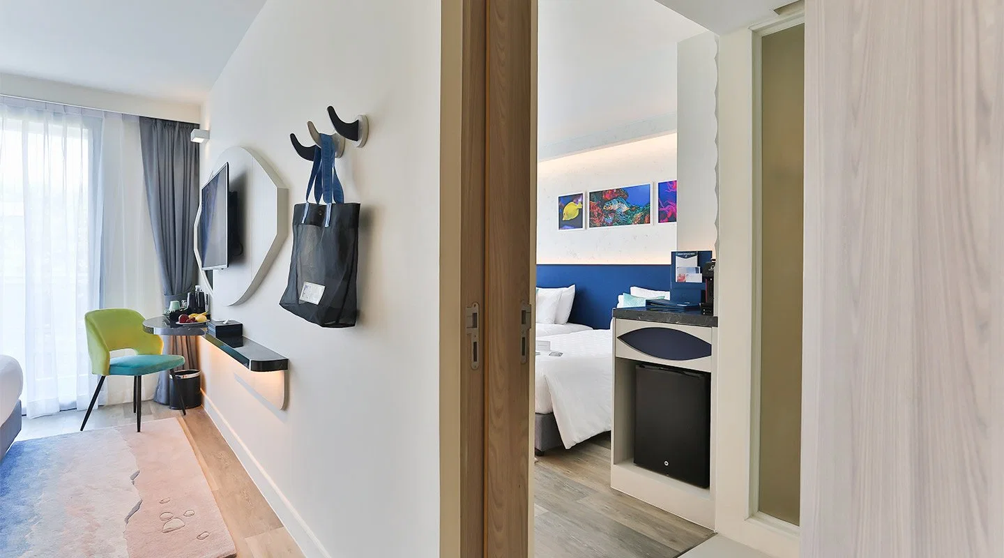 Two Bedrooms Connecting Family Room
